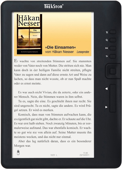 Der eBook-Reader TrekStor 3 von Weltbild